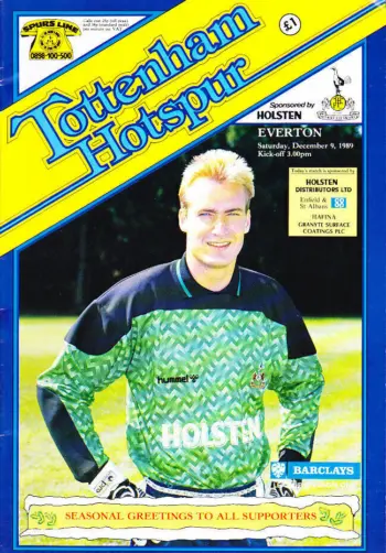 Spurs v Everton FC (09 Dec 1989) Programme