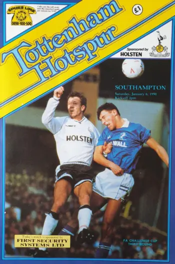 Spurs v Southampton FC (06 Jan 1990) Programme