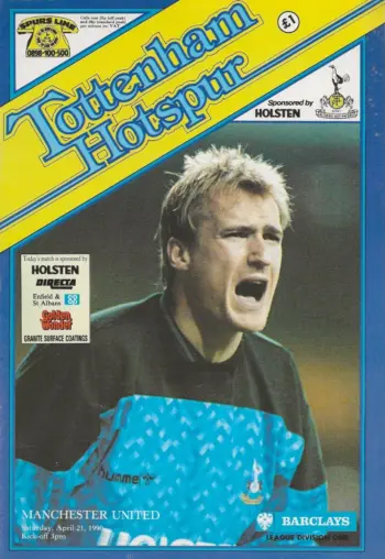 Spurs v Manchester United (21 Apr 1990) Programme