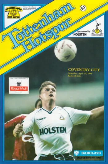 Spurs v Coventry City (14 Apr 1990) Programme