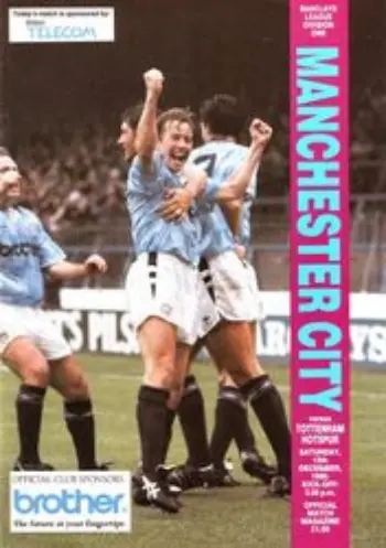 Spurs v Manchester City (15 Dec 1990) Programme