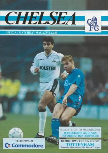Spurs v Chelsea FC (16 Jan 1991) Programme