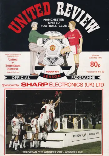 Spurs v Manchester United (20 May 1991) Programme