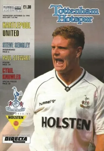 Spurs v Hartlepool United (26 Sep 1990) Programme