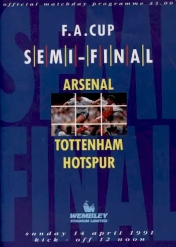 Spurs v Arsenal FC (14 Apr 1991) Programme