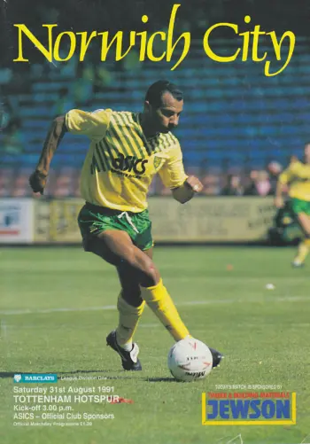 Spurs v Norwich City (31 Aug 1991) Programme