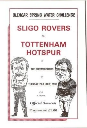 Spurs v Sligo Rovers (23 Jul 1991) Programme