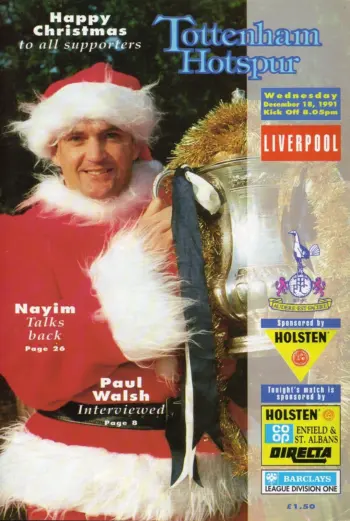 Spurs v Liverpool FC (18 Dec 1991) Programme