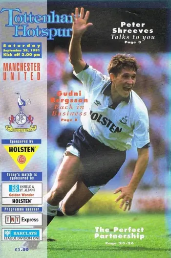 Spurs v Manchester United (28 Sep 1991) Programme