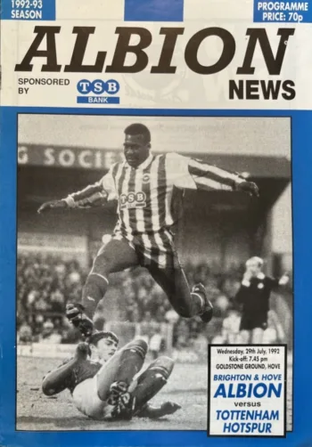 Spurs v Brighton & Hove Albion (29 Jul 1992) Programme