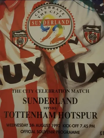 Spurs v Sunderland AFC (05 Aug 1992) Programme