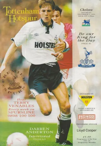 Spurs v Chelsea FC (05 Dec 1992) Programme
