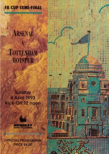 Spurs v Arsenal FC (04 Apr 1993) Programme