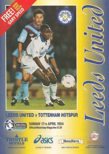 Spurs v Leeds United (17 Apr 1994) Programme