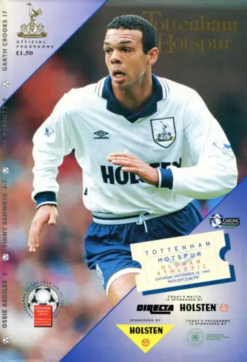 Spurs v Oldham Athletic (18 Sep 1993) Programme