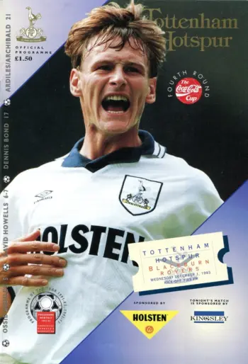 Spurs v Blackburn Rovers (01 Dec 1993) Programme