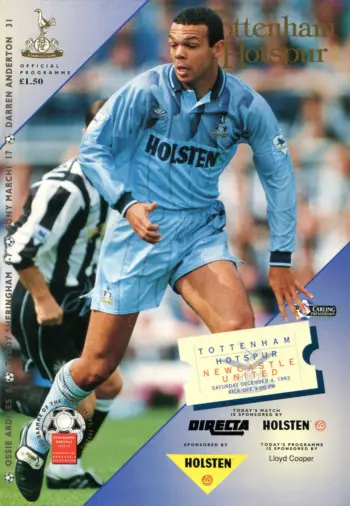 Spurs v Newcastle United (04 Dec 1993) Programme