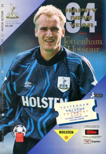 Spurs v Coventry City (01 Jan 1994) Programme