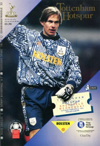 Spurs v Sheffield Wednesday (05 Feb 1994) Programme