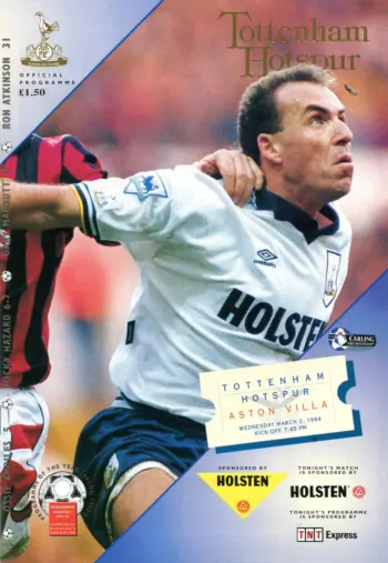 Spurs v Aston Villa (02 Mar 1994) Programme