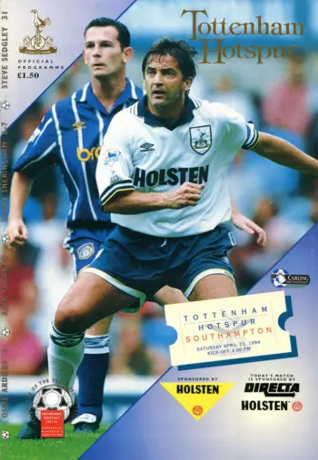 Spurs v Southampton FC (23 Apr 1994) Programme