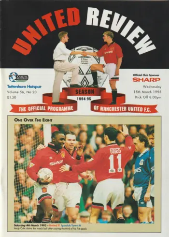 Spurs v Manchester United (15 Mar 1995) Programme