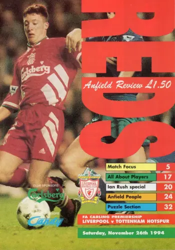 Spurs v Liverpool FC (26 Nov 1994) Programme