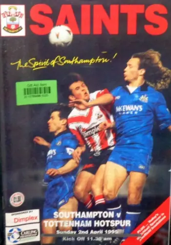 Spurs v Southampton FC (02 Apr 1995) Programme