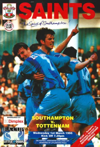 Spurs v Southampton FC (01 Mar 1995) Programme