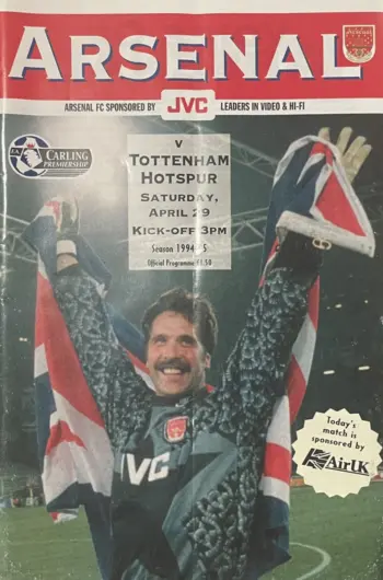 Spurs v Arsenal FC (29 Apr 1995) Programme