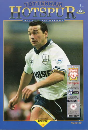 Spurs v Liverpool FC (22 Mar 1995) Programme