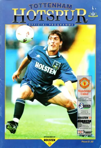 Spurs v Manchester United (27 Aug 1994) Programme