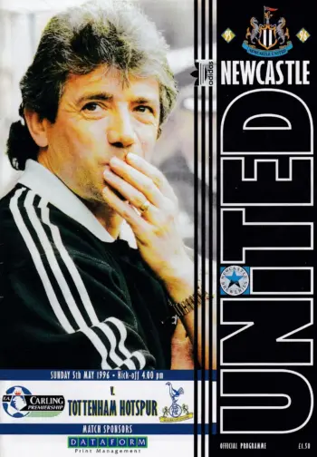 Spurs v Newcastle United (05 May 1996) Programme