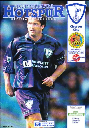 Spurs v Chester City (20 Sep 1995) Programme