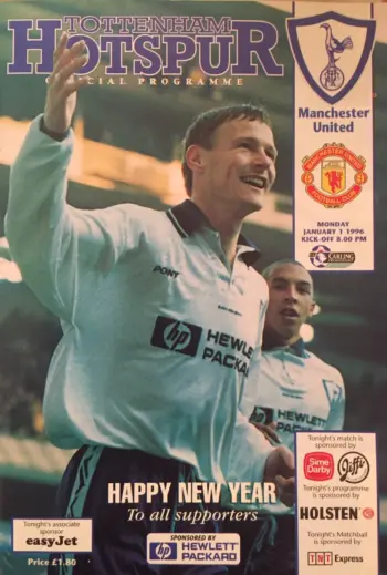 Spurs v Manchester United (01 Jan 1996) Programme