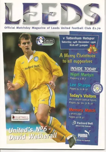 Spurs v Leeds United (14 Dec 1996) Programme