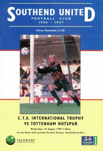 Spurs v Southend United (07 Aug 1996) Programme
