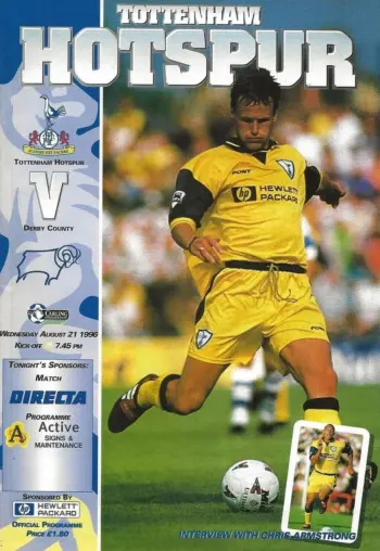 Spurs v Derby County (21 Aug 1996) Programme