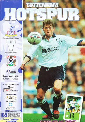Spurs v Coventry City (11 May 1997) Programme