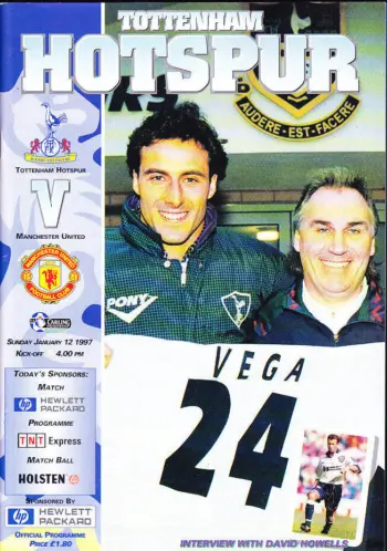Spurs v Manchester United (12 Jan 1997) Programme
