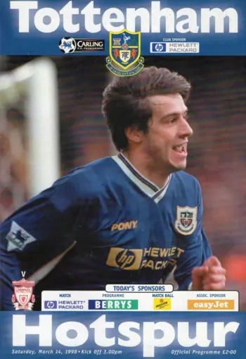 Spurs v Liverpool FC (14 Mar 1998) Programme