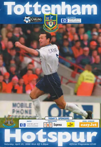 Spurs v Newcastle United (25 Apr 1998) Programme