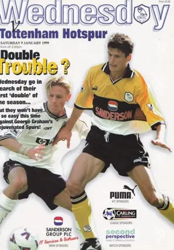Spurs v Sheffield Wednesday (09 Jan 1999) Programme