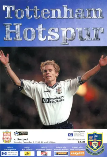 Spurs v Liverpool FC (05 Dec 1998) Programme