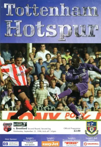 Spurs v Brentford FC (23 Sep 1998) Programme