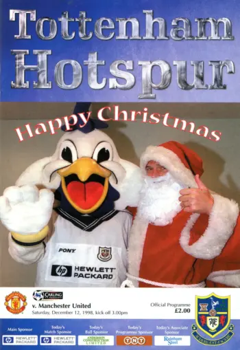 Spurs v Manchester United (12 Dec 1998) Programme