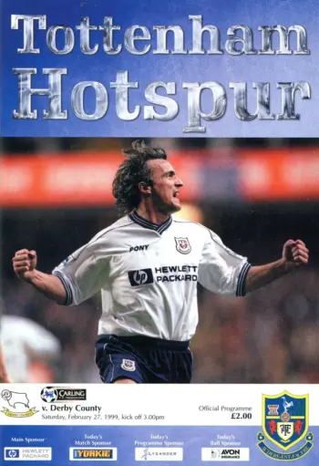 Spurs v Derby County (27 Feb 1999) Programme
