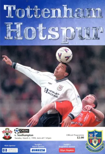 Spurs v Southampton FC (02 Mar 1999) Programme