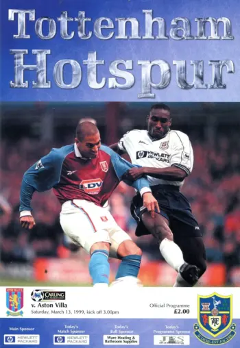 Spurs v Aston Villa (13 Mar 1999) Programme