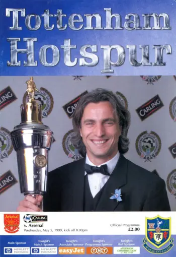 Spurs v Arsenal FC (05 May 1999) Programme